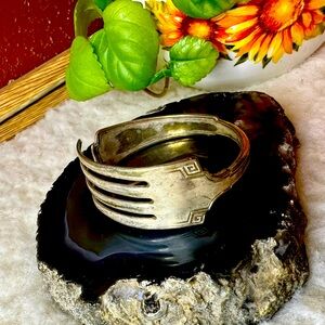 Handmade 925 sterling silver plated 1881 Roger’s fork bracelet boho antique gift